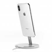 Satechi Aluminum Lightning Charging Stand - алуминиева повдигаща поставка за iPhone с Lightning порт (сребрист) 1