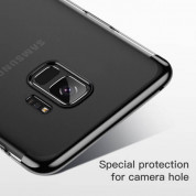 Baseus Glitter Case - поликарбонатов кейс за Samsung Galaxy S9 (прозрачен-черен) 4