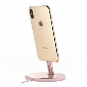Satechi Aluminum Lightning Charging Stand - алуминиева повдигаща поставка за iPhone с Lightning порт (розово злато) 1