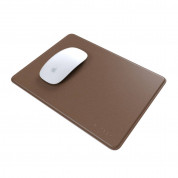 Satechi Eco-Leather Mouse Pad - дизайнерски кожен пад за мишка (кафяв) 1