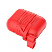 Baseus Airpods Silicone Case - силиконов калъф за Apple Airpods (червен) 3
