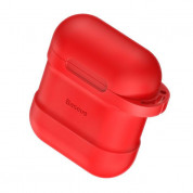 Baseus Airpods Silicone Case - силиконов калъф за Apple Airpods (червен) 5