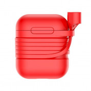 Baseus Airpods Silicone Case - силиконов калъф за Apple Airpods (червен)