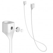 Baseus AirPods Strap - тънко силиконово въженце за безжични слушалки Apple AirPods (бял) 1