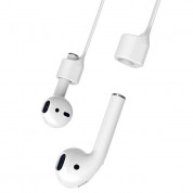 Baseus AirPods Strap - тънко силиконово въженце за безжични слушалки Apple AirPods (бял)