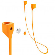 Baseus AirPods Strap - тънко силиконово въженце за безжични слушалки Apple AirPods (оранжев) 1