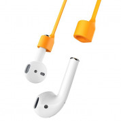 Baseus AirPods Strap - тънко силиконово въженце за безжични слушалки Apple AirPods (оранжев)
