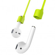 Baseus AirPods Strap - тънко силиконово въженце за безжични слушалки Apple AirPods (зелен)
