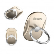 Baseus Multifunctional Ring Bracket Holder - поставка и аксесоар против изпускане на вашия смартфон (златист)