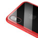 Baseus See-through Glass - силиконов (TPU) калъф със стъклен гръб за iPhone X (червен) 3
