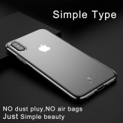 Baseus Simple Case - силиконов (TPU) калъф за iPhone XS (черен) 4