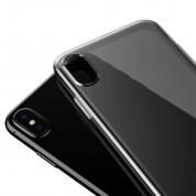 Baseus Simple Case - силиконов (TPU) калъф за iPhone XS (черен) 2