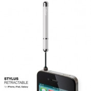Elago Stylus Retractable Pen - писалка за iPhone, iPad и капацитивни дисплеи (сребрист) 1