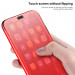 Baseus Touchable Case - силиконов (TPU) калъф, тип портфейл през който виждате информация от дисплея за iPhone X (червен) 4