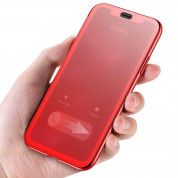 Baseus Touchable Case - силиконов (TPU) калъф, тип портфейл през който виждате информация от дисплея за iPhone X (червен) 1