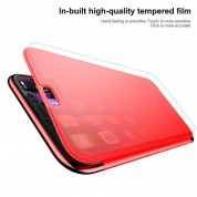 Baseus Touchable Case - силиконов (TPU) калъф, тип портфейл през който виждате информация от дисплея за iPhone X (червен) 2