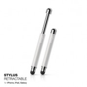 Elago Stylus Retractable Pen - писалка за iPhone, iPad и капацитивни дисплеи (сребрист)
