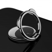 Baseus Bear Ring Holder - поставка и аксесоар против изпускане на вашия смартфон (черен) 4