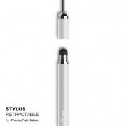 Elago Stylus Retractable Pen - писалка за iPhone, iPad и капацитивни дисплеи (сребрист) 2