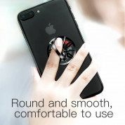 Baseus Wheel Ring Holder - поставка и аксесоар против изпускане на вашия смартфон (черен) 8