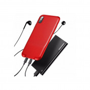 Baseus Audio Case - аудио кейс с два lightning порта (Audio+Charge）за iPhone X (червен) 1
