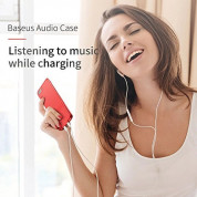 Baseus Audio Case - аудио кейс с два lightning порта (Audio+Charge）за iPhone X (син) 4