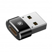 Baseus USB Male To USB-C Female Adapter (CAAOTG-01) - адаптер от USB мъжко към USB-C женско за мобилни устройства с USB-C порт