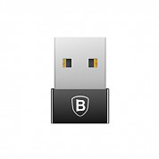 Baseus Exquisite USB Male To USB-C Female Adapter (CATJQ-A01)- адаптер от USB мъжко към USB-C женско за мобилни устройства с USB-C порт 1