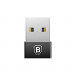 Baseus Exquisite USB Male To USB-C Female Adapter (CATJQ-A01)- адаптер от USB мъжко към USB-C женско за мобилни устройства с USB-C порт 2