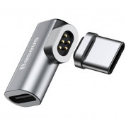 Baseus Mini Magnetic USB-C Charging Adapter 86W - USB-C към USB-C магнитен адаптер за MacBook и устройства с USB-C порт (тъмносив) 1