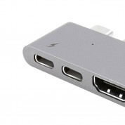 Baseus Thunderbolt C+ USB-C Hub (CAHUB-B0G) - мултифункционален хъб за свързване на допълнителна периферия за MacBook Pro (тъмносив) 2