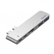 Baseus Thunderbolt C+ USB-C Hub (CAHUB-B0G) - мултифункционален хъб за свързване на допълнителна периферия за MacBook Pro (тъмносив)