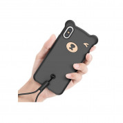 Baseus Bear Case - силиконов (TPU) калъф за iPhone XS Max (черен) 1