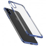 Baseus Glitter Case - поликарбонатов кейс за iPhone XS Max (прозрачен-син)