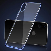 Baseus Glitter Case - поликарбонатов кейс за iPhone XS Max (прозрачен-син) 3