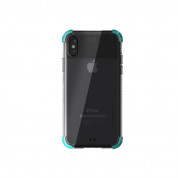 Ghostek Covert 2 Case - хибриден удароустойчив кейс за iPhone XS, iPhone X (прозрачен-зелен) 1