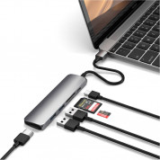 Satechi USB-C Multiport Adapter V2 - мултифункционален хъб за свързване на допълнителна периферия за компютри с USB-C (тъмносив) 9