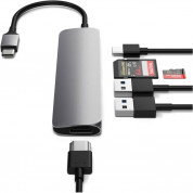 Satechi USB-C Multiport Adapter V2 - мултифункционален хъб за свързване на допълнителна периферия за компютри с USB-C (тъмносив) 7