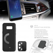 Evutec Karbon AER Series AFIX + Magnetic Mount - кевларен кейс и магнитна поставка за Samsung Galaxy S8 (карбон) 2