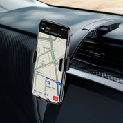 Baseus Metal Age Gravity Car Mount (SUYL-F01) - поставка за таблото на кола за смартфони с дисплеи до 6 инча (черна) 8