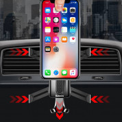 Baseus Spiderman Gravity Car Mount - поставка за радиатора на кола за смартфони с дисплеи до 6 инча (черна) 7