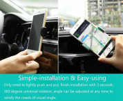 Baseus Stable Series Car Mount (SUGX-13) - поставка за радиатора на кола за смартфони с ширина до 8 см (бяла) 3