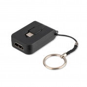 4smarts Converter OFFICECORD Mini - HDMI към USB-C адаптер за мобилни устройства с USB-C (черен)