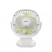 Baseus Box Clamping Fan - настолен вентилатор с щипка за закачане върху бюро или плоскости (бял)