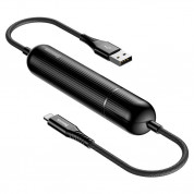 Baseus Energy Two-in-one Power Bank Lightning USB Cable - Lightning кабел с външна батерия 2500 mAh за iPhone, iPad и iPod с Lightning (черен)