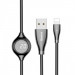 Baseus Digital Display Lightning USB Cable - Lightning кабел с измерване на ток, напрежение и консумация за iPhone, iPad и iPod с Lightning (черен) 1