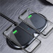 Baseus Dual Wireless Charger - двойна поставка (пад) с Fast Charge технология за безжично зареждане за Qi съвместими устройства (черен)  1