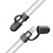 Baseus Apple Pencil Silicone Holder - силиконова поставка за Apple Pencil (черен) 3