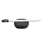 Baseus Apple Pencil Silicone Holder - силиконова поставка за Apple Pencil (черен) 2