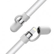 Baseus Apple Pencil Silicone Holder - силиконова поставка за Apple Pencil (сив) 1